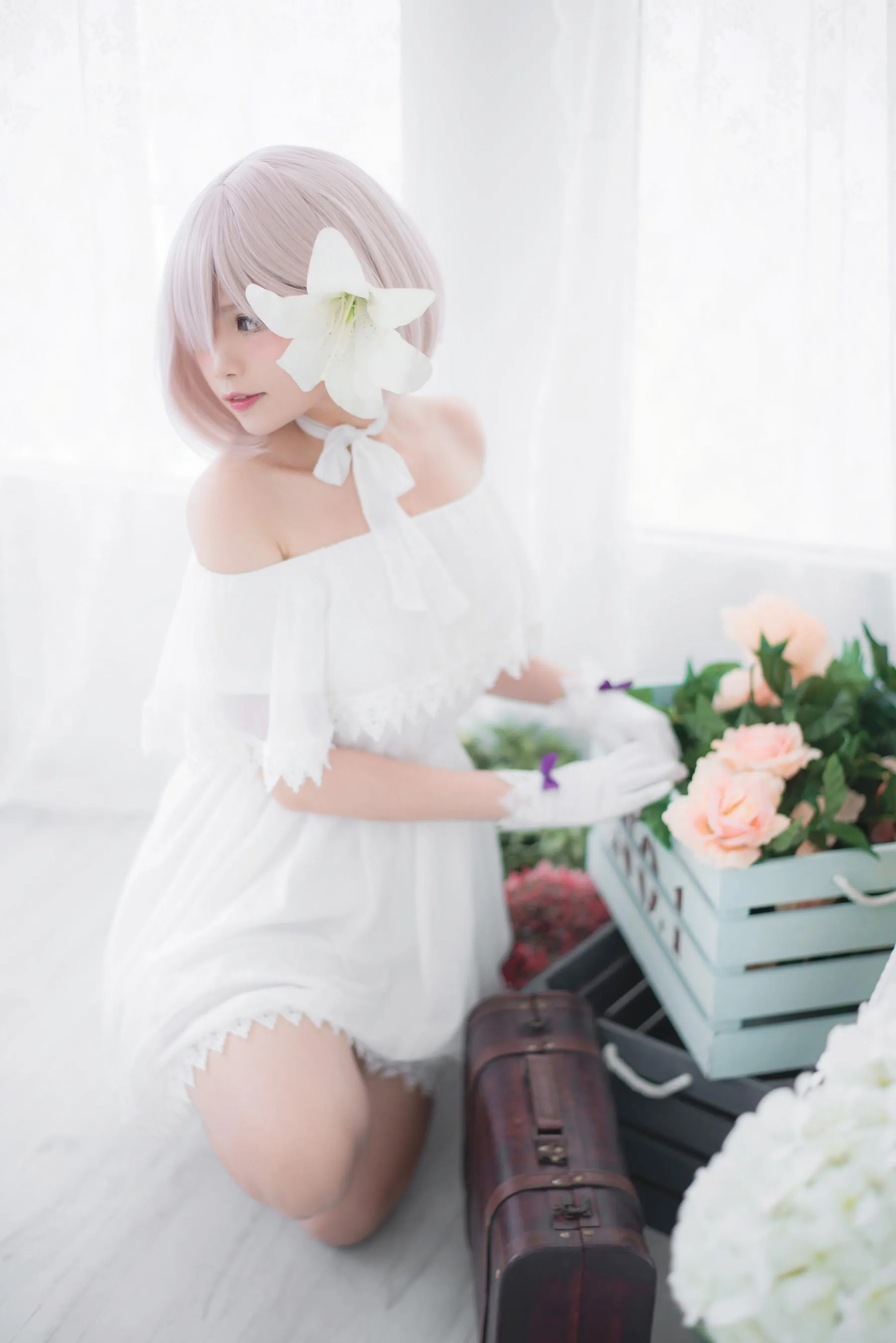 Miu只 – NO.05 Mashu White Dress [27P]插图5